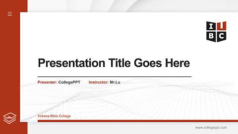 Indiana Bible College Thesis Proposal/Graduation Defense PPT Template