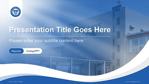 Holy Family College Lecture Sharing and Networking Event PPT Template