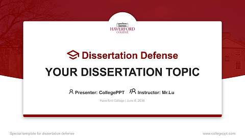 Haverford College Graduation Thesis Defense PPT Template