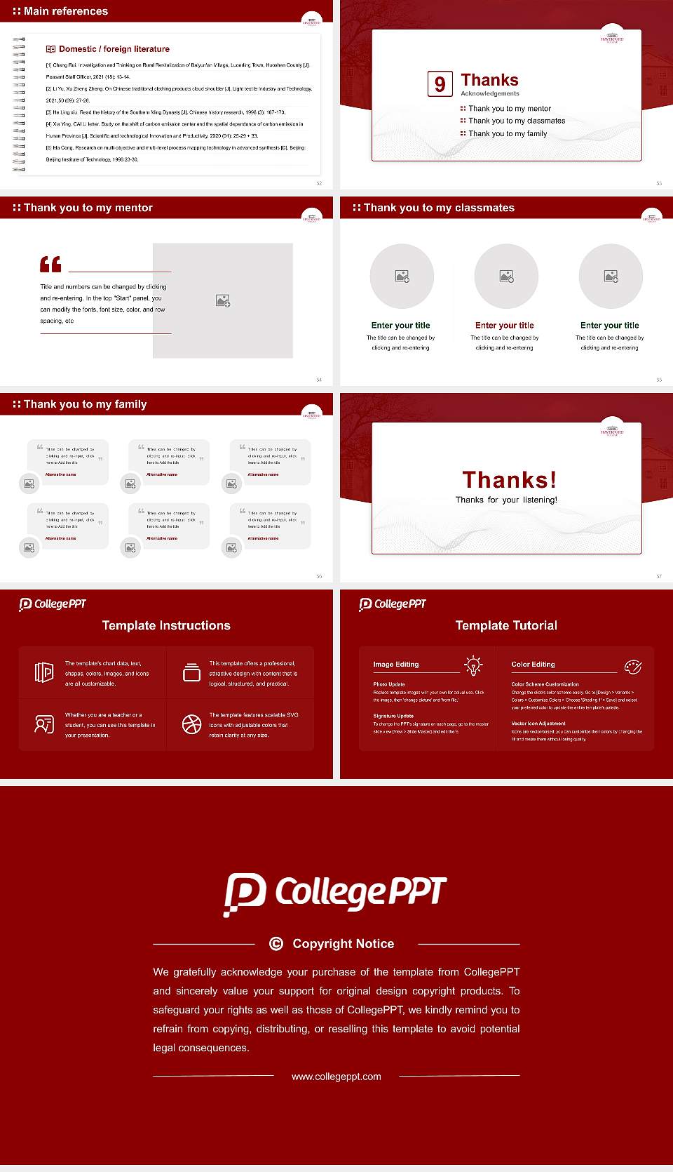 Haverford College Graduation Thesis Defense PPT Template16:9 ratio PPT effect preview image7