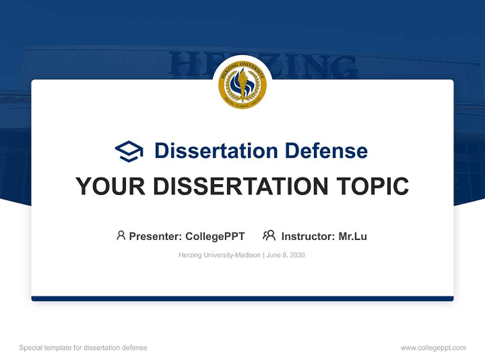 Herzing University-Madison Graduation Thesis Defense PPT Template4:3 ratio PPT effect preview image7