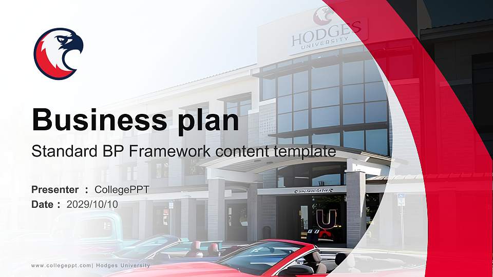 Hodges University Competition/Entrepreneurship Contest PPT Template16:9 ratio PPT effect preview image