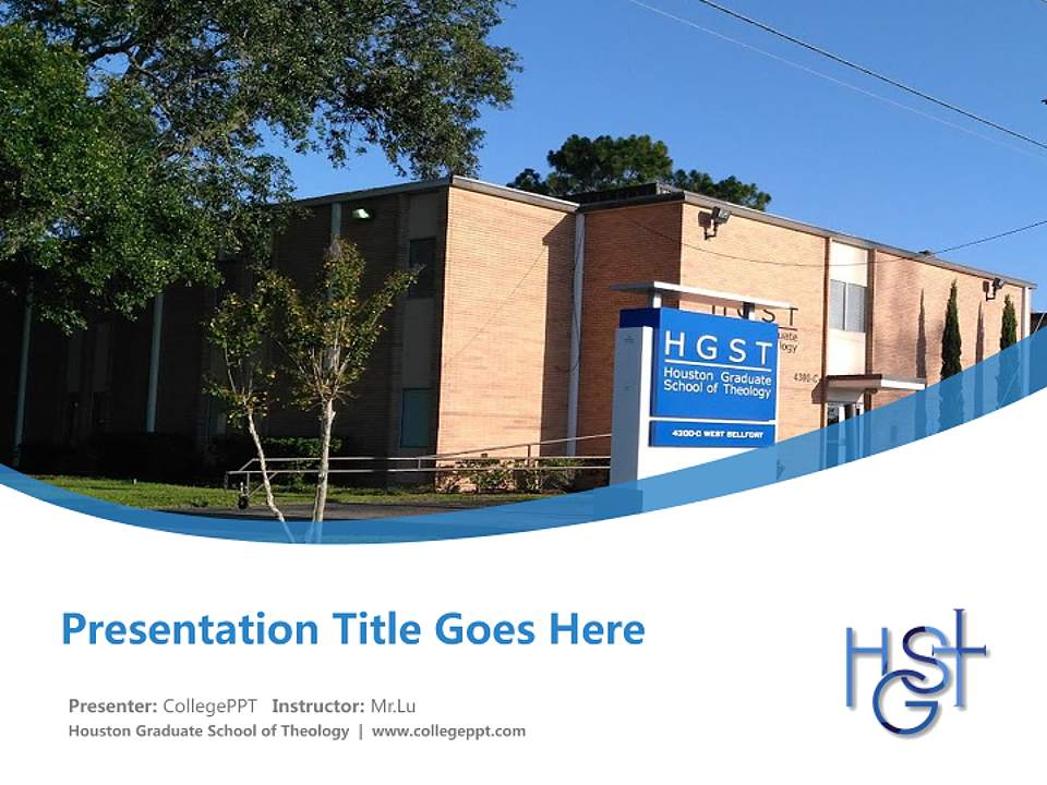 Houston Graduate School of Theology Course/Courseware Creation PPT Template4:3 ratio PPT effect preview image5