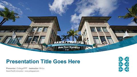 Hawaii Pacific University Course/Courseware Creation PPT Template