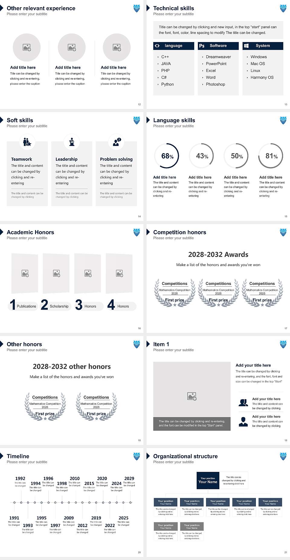 Holy Family University Newtown Site Resume PPT Template4:3 ratio PPT effect preview image3