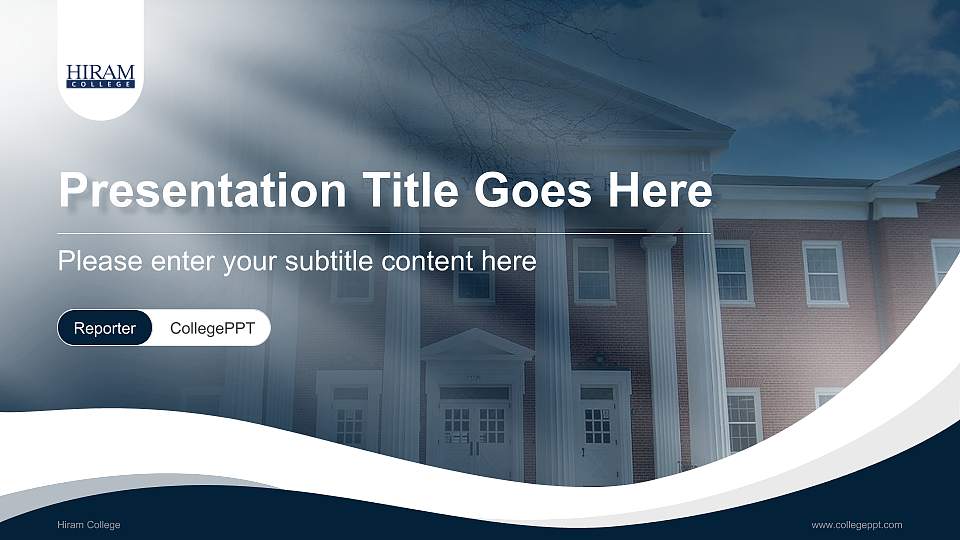 Hiram College Lecture Sharing and Networking Event PPT Template16:9 ratio PPT effect preview image