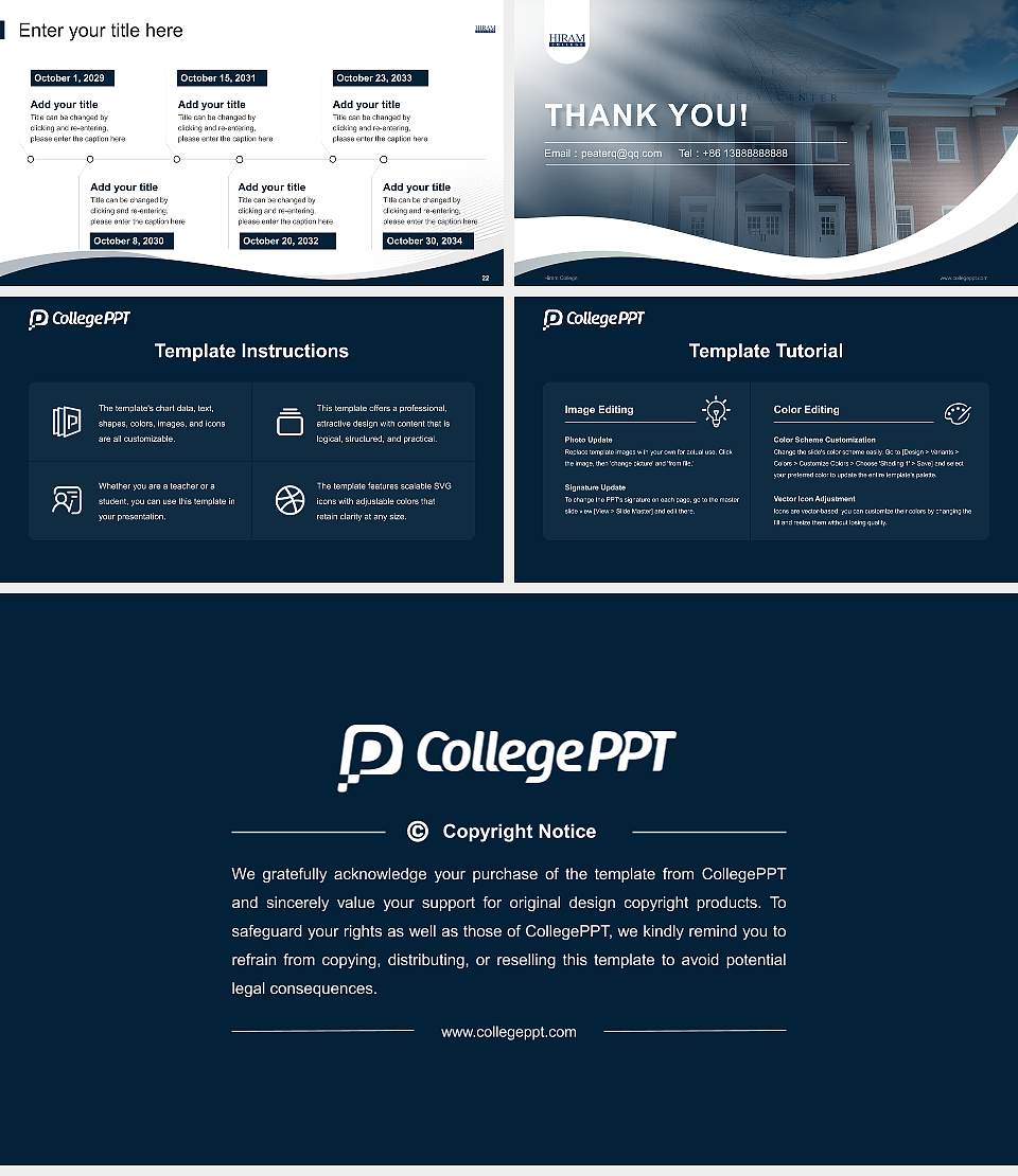 Hiram College Lecture Sharing and Networking Event PPT Template16:9 ratio PPT effect preview image4