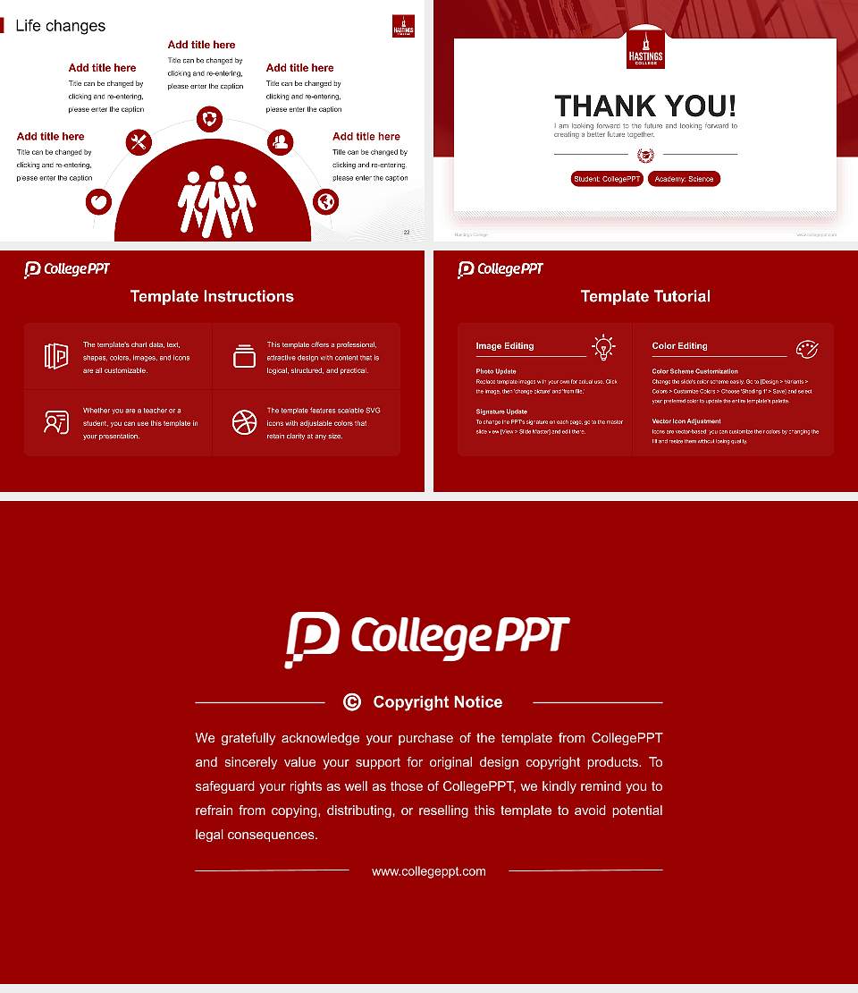 Hastings College National Scholarship Defense PPT Template16:9 ratio PPT effect preview image4