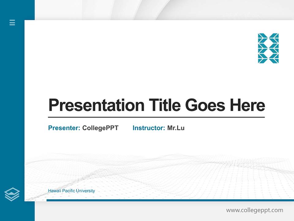 Hawaii Pacific University Thesis Proposal/Graduation Defense PPT Template4:3 ratio PPT effect preview image5
