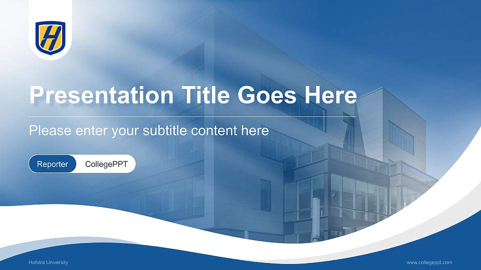 Hofstra University Lecture Sharing and Networking Event PPT Template16:9 ratio PPT effect preview image