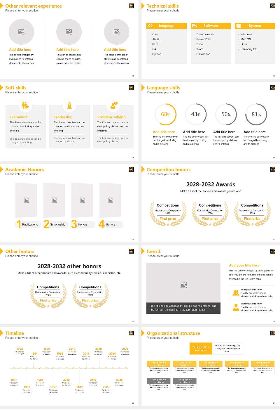 Harvey Mudd College Resume PPT Template16:9 ratio PPT effect preview image3