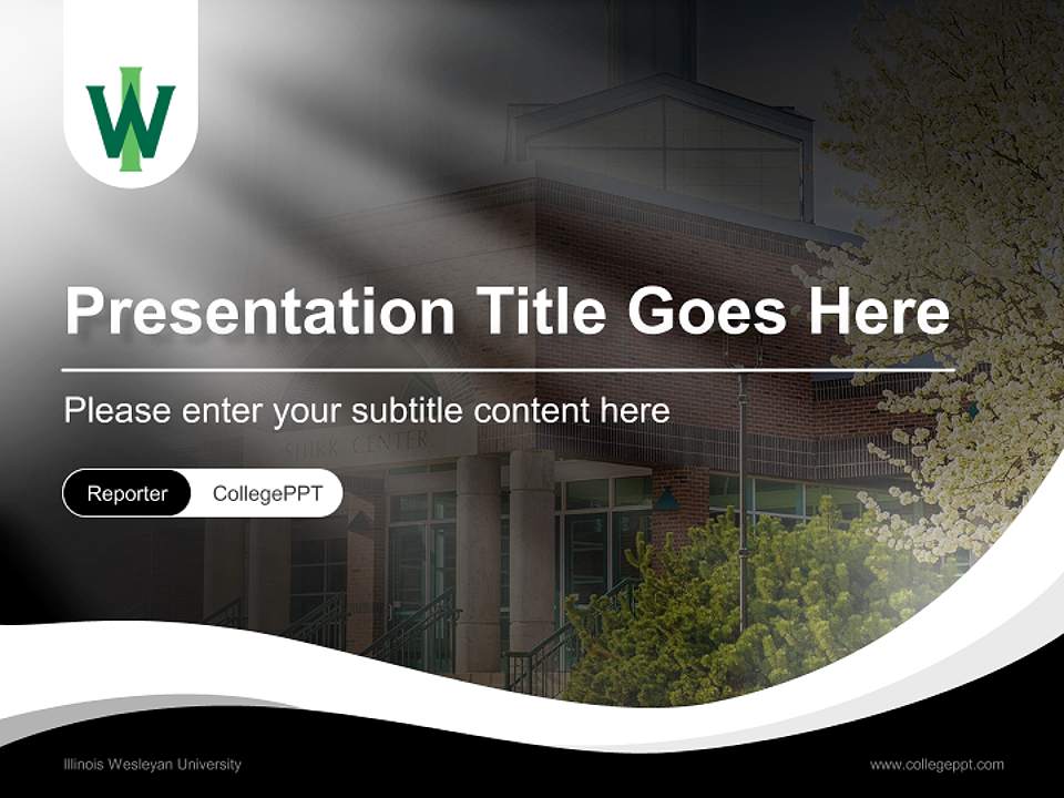 Illinois Wesleyan University Lecture Sharing and Networking Event PPT Template4:3 ratio PPT effect preview image4