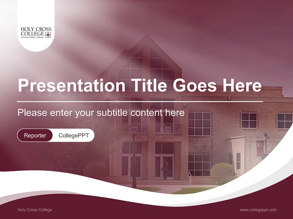 Holy Cross College Lecture Sharing and Networking Event PPT Template4:3 ratio PPT effect preview image4