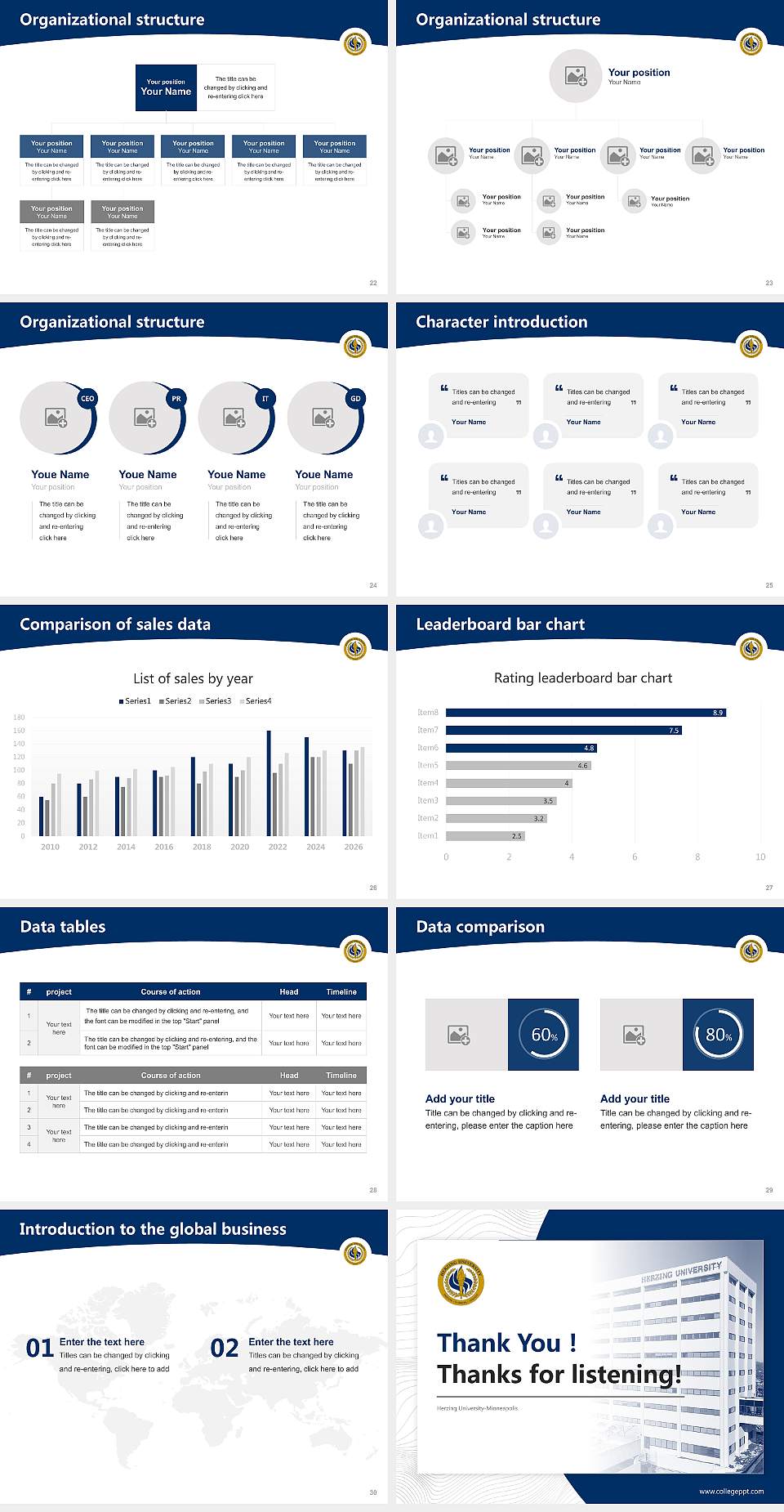 Herzing University-Minneapolis Academic Presentation/Research Findings Report PPT Template4:3 ratio PPT effect preview image4