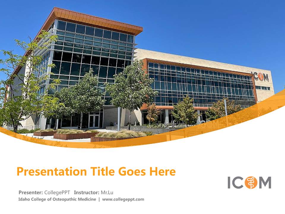 Idaho College of Osteopathic Medicine Course/Courseware Creation PPT Template4:3 ratio PPT effect preview image5
