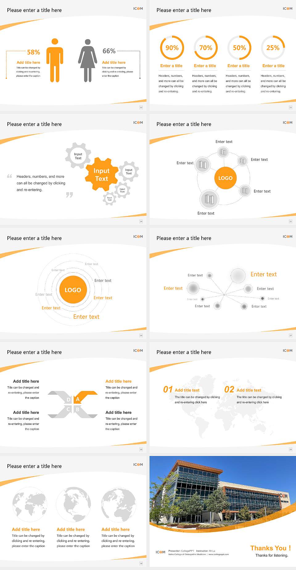 Idaho College of Osteopathic Medicine Course/Courseware Creation PPT Template4:3 ratio PPT effect preview image4