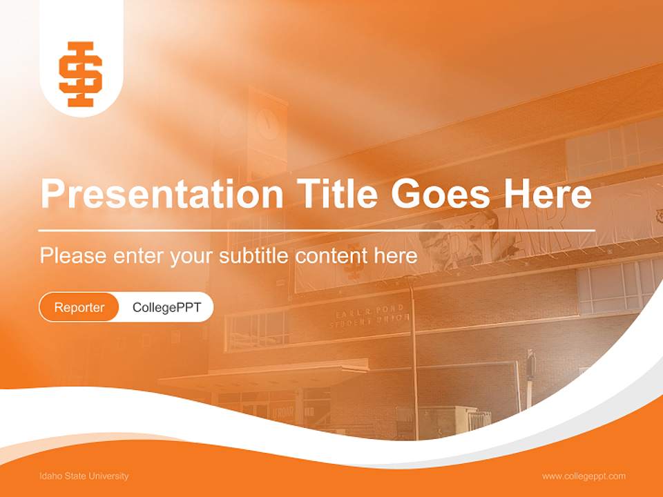 Idaho State University Lecture Sharing and Networking Event PPT Template4:3 ratio PPT effect preview image4