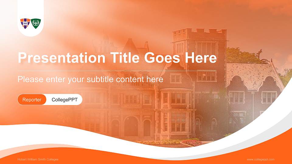 Hobart William Smith Colleges Lecture Sharing and Networking Event PPT Template16:9 ratio PPT effect preview image