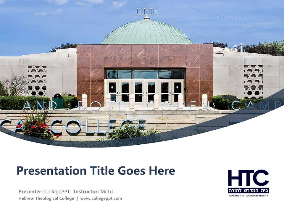 Hebrew Theological College Course/Courseware Creation PPT Template4:3 ratio PPT effect preview image5