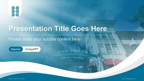 Hawaii Pacific University Lecture Sharing and Networking Event PPT Template
