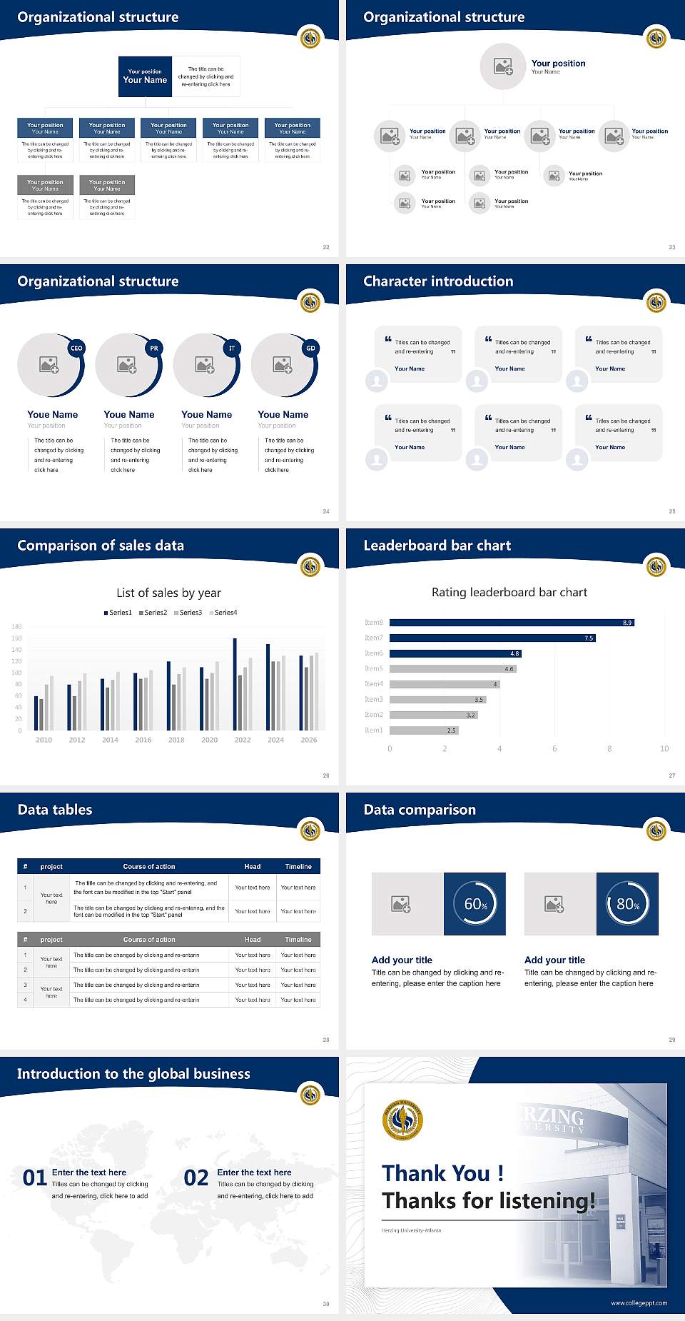 Herzing University-Atlanta Academic Presentation/Research Findings Report PPT Template4:3 ratio PPT effect preview image4
