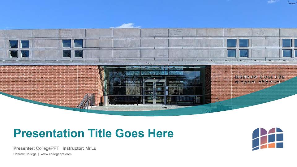 Hebrew College Course/Courseware Creation PPT Template16:9 ratio PPT effect preview image