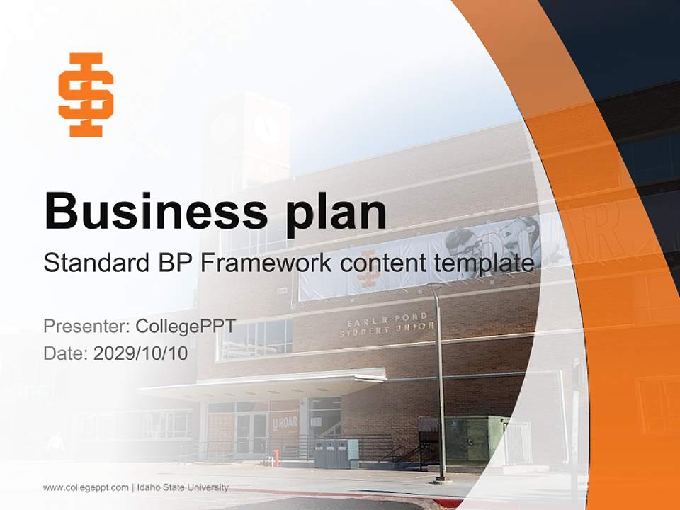 Idaho State University Competition/Entrepreneurship Contest PPT Template4:3 ratio PPT effect preview image9