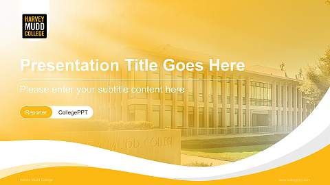 Harvey Mudd College Lecture Sharing and Networking Event PPT Template