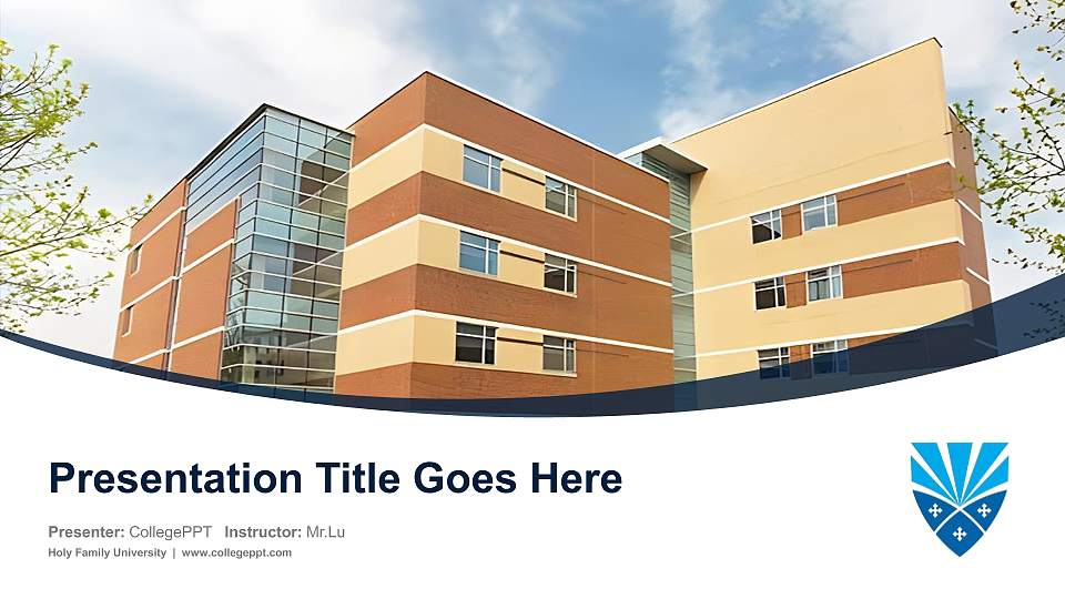 Holy Family University Course/Courseware Creation PPT Template16:9 ratio PPT effect preview image