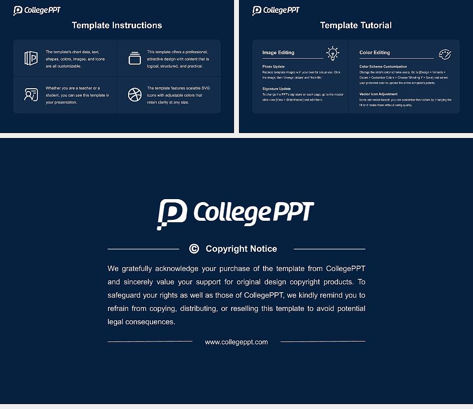 Holy Family University Course/Courseware Creation PPT Template16:9 ratio PPT effect preview image5