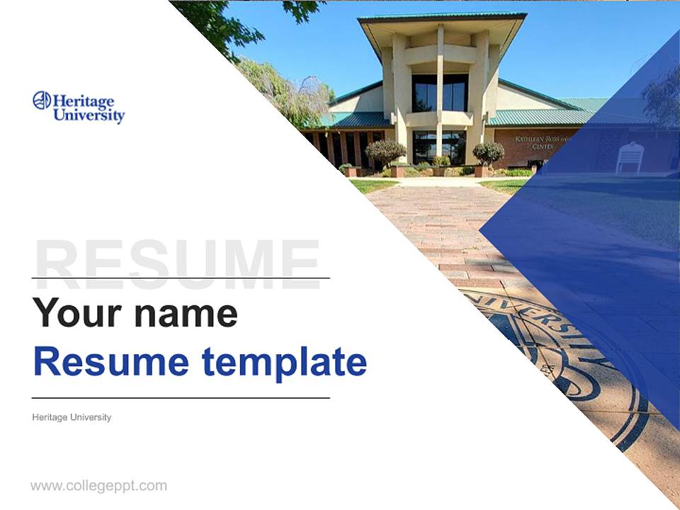 Heritage University Resume PPT Template4:3 ratio PPT effect preview image5