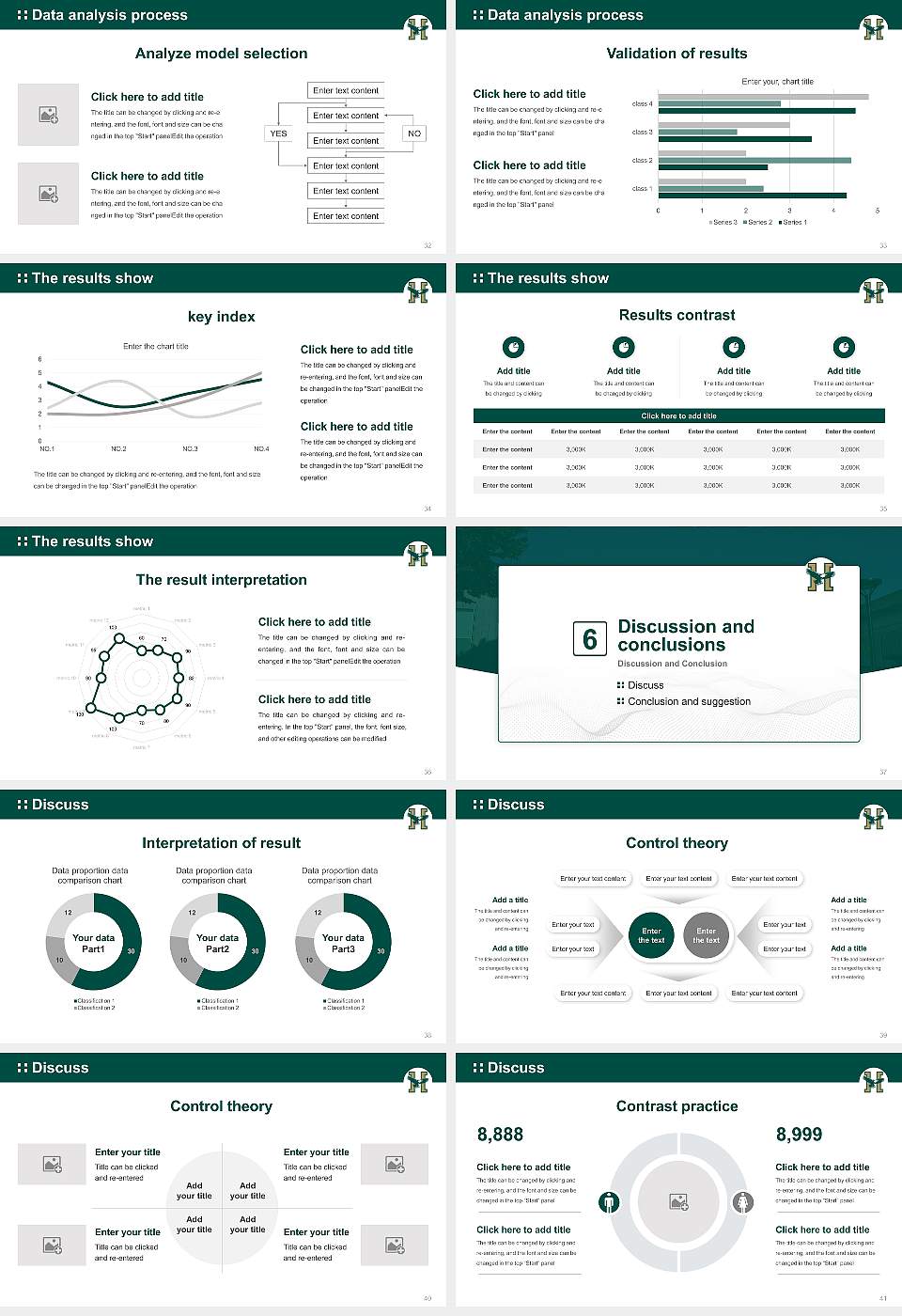 Husson University Graduation Thesis Defense PPT Template16:9 ratio PPT effect preview image5