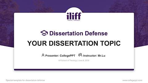 Iliff School of Theology Graduation Thesis Defense PPT Template