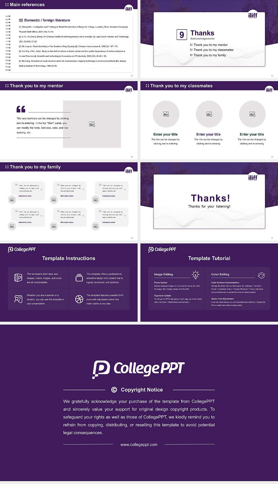 Iliff School of Theology Graduation Thesis Defense PPT Template16:9 ratio PPT effect preview image7