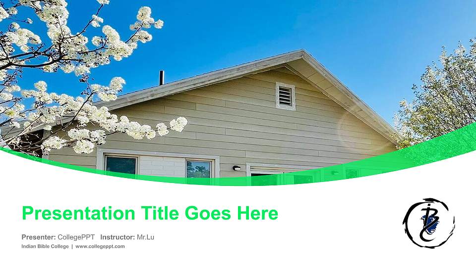 Indian Bible College Course/Courseware Creation PPT Template16:9 ratio PPT effect preview image