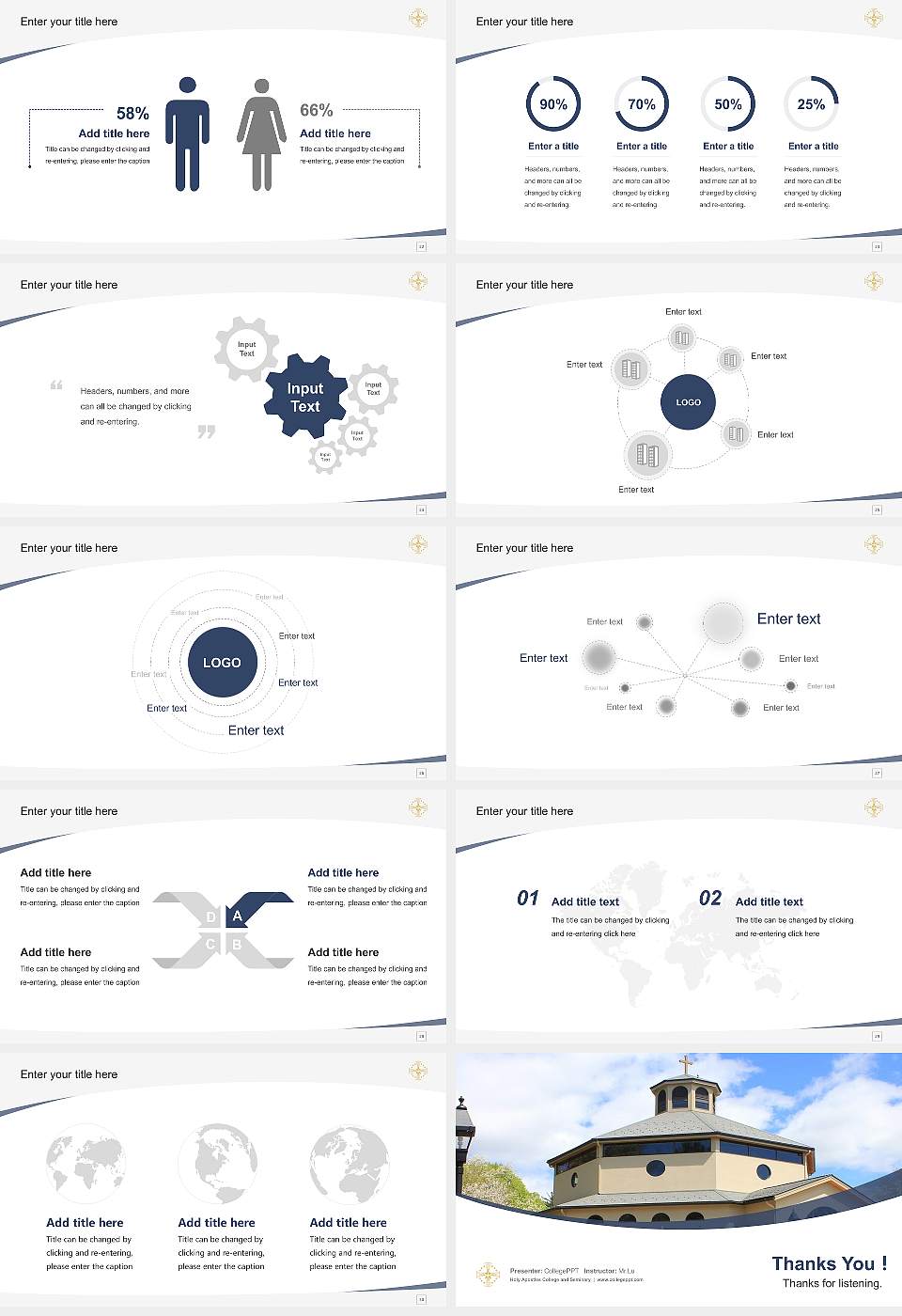 Holy Apostles College and Seminary Course/Courseware Creation PPT Template16:9 ratio PPT effect preview image4