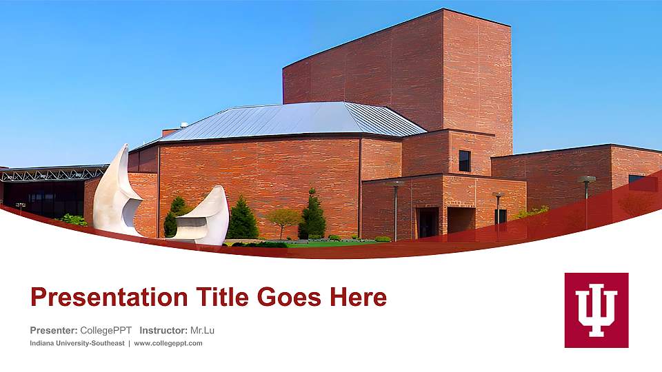 Indiana University-Southeast Course/Courseware Creation PPT Template16:9 ratio PPT effect preview image