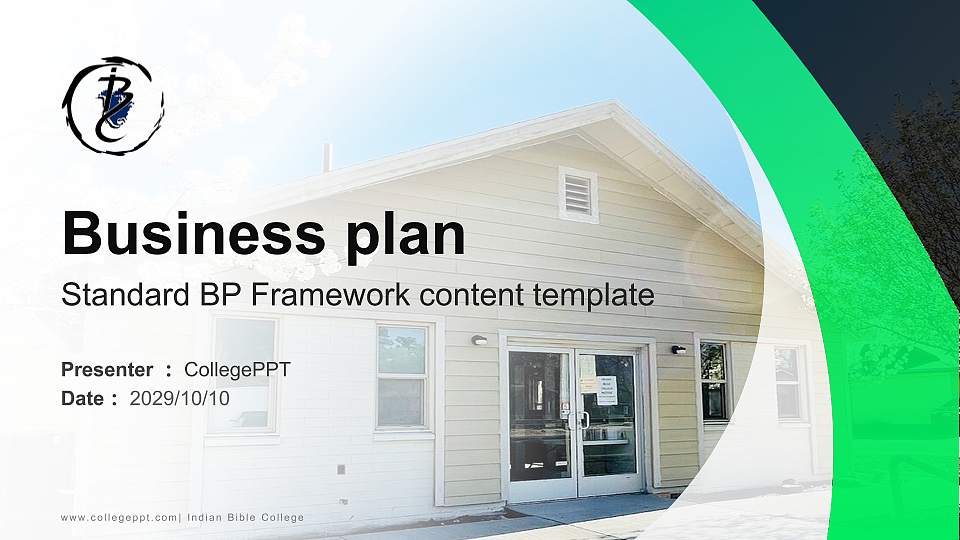 Indian Bible College Competition/Entrepreneurship Contest PPT Template16:9 ratio PPT effect preview image