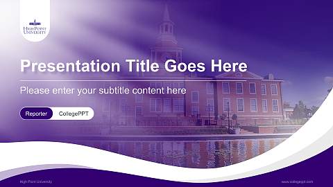 High Point University Lecture Sharing and Networking Event PPT Template