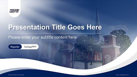Howard Payne University Lecture Sharing and Networking Event PPT Template
