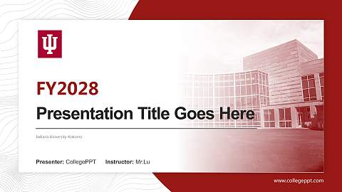 Indiana University-Kokomo Academic Presentation/Research Findings Report PPT Template