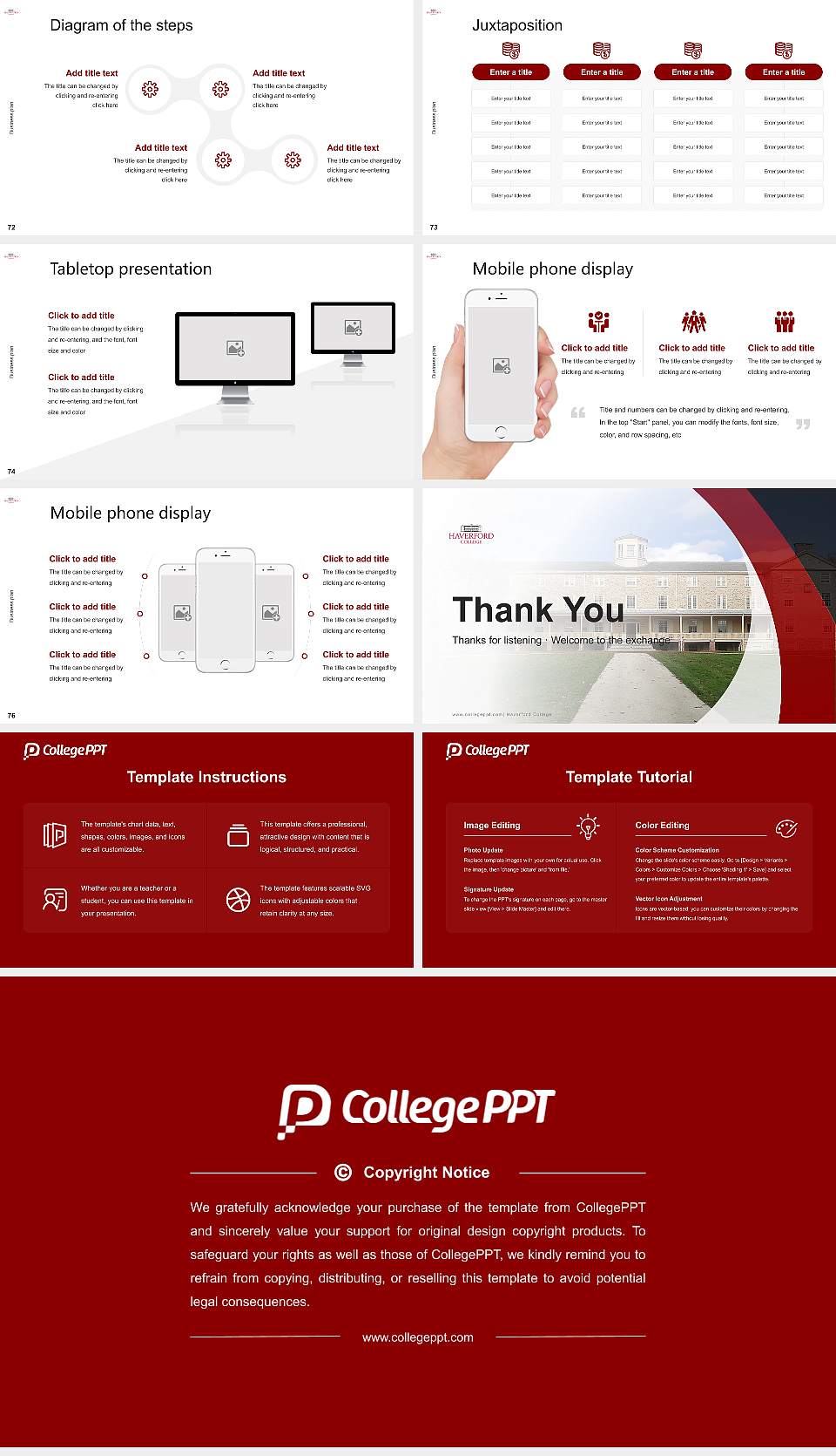 Haverford College Competition/Entrepreneurship Contest PPT Template16:9 ratio PPT effect preview image9