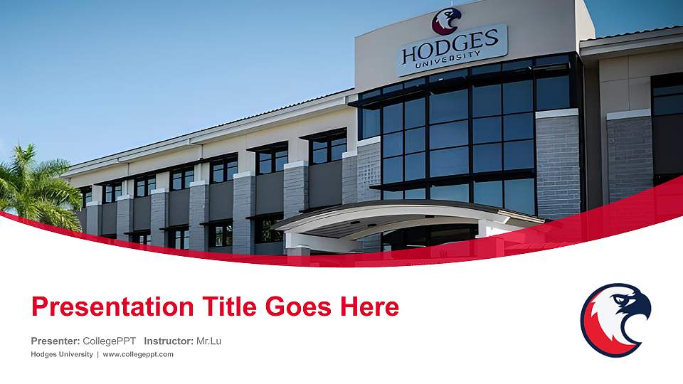 Hodges University Course/Courseware Creation PPT Template16:9 ratio PPT effect preview image