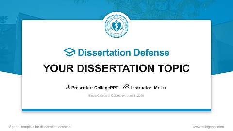 Illinois College of Optometry Graduation Thesis Defense PPT Template