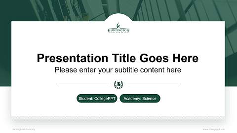 Huntington University National Scholarship Defense PPT Template