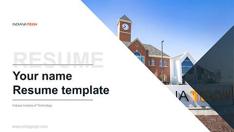 Indiana Institute of Technology Resume PPT Template