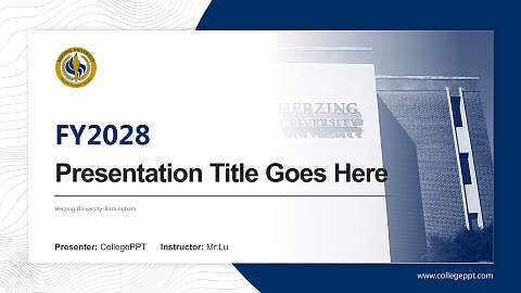 Herzing University-Birmingham Academic Presentation/Research Findings Report PPT Template