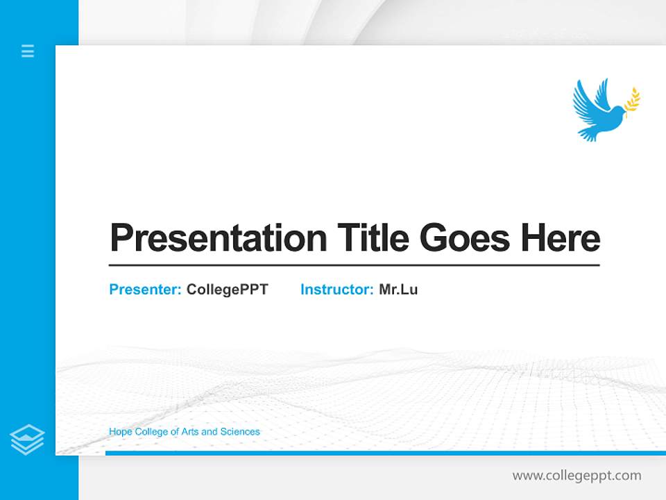Hope College of Arts and Sciences Thesis Proposal/Graduation Defense PPT Template4:3 ratio PPT effect preview image5