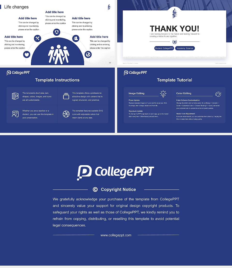 Houston Christian University National Scholarship Defense PPT Template16:9 ratio PPT effect preview image4