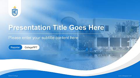 Hilbert College Lecture Sharing and Networking Event PPT Template